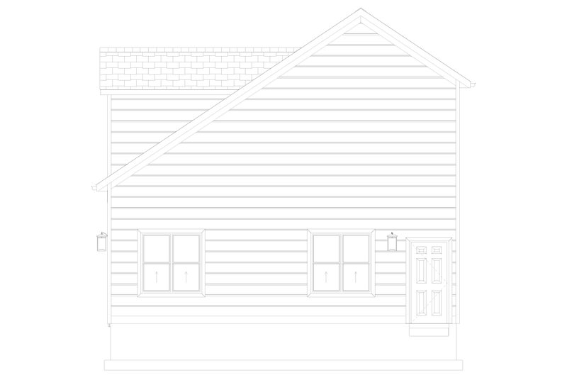 House Design - Exterior - Other Elevation 1 for Colonial House Plan #1060-158, 0.5 bath