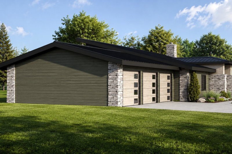 House Blueprint - Exterior - Other Elevation 1 for Modern House Plan #1064-503 - 3 bed, 3 bath