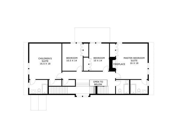 Craftsman Floor Plan - Upper Floor Plan #925-4
