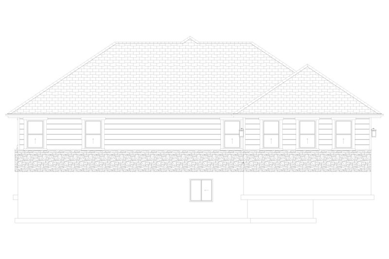 Architectural House Design - Exterior - Other Elevation 1 for Country House Plan #1060-498 - 3 bed, 2 bath