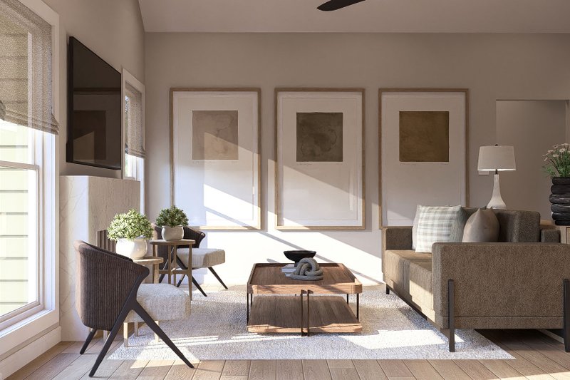 Home Plan - Interior - Family Room 2 for Traditional House Plan #455-82 - 3 bed, 2 bath