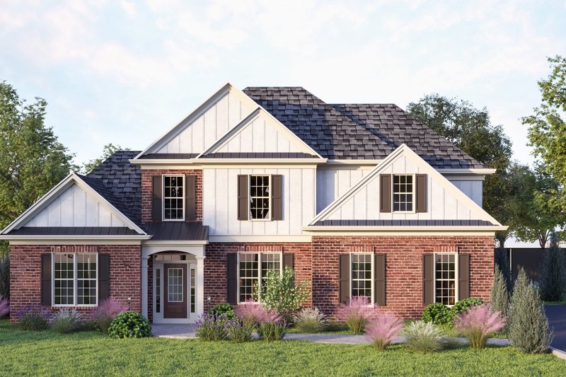 Architectural House Design - Exterior - Front Elevation 3 for Traditional House Plan #54-537 - 3 bed, 2.5 bath
