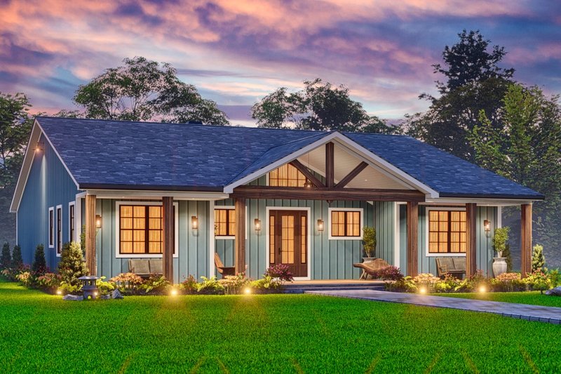 House Design - Exterior - Front Elevation 8 for Craftsman House Plan #54-591 - 3 bed, 2.5 bath