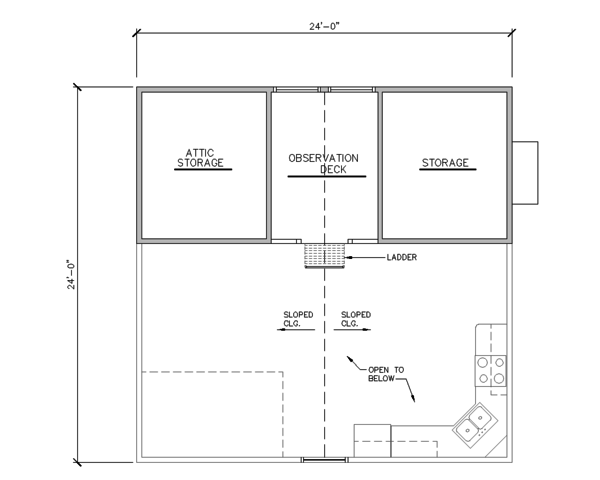 Dream House Plan - Cabin Floor Plan - Upper Floor Plan #123-115