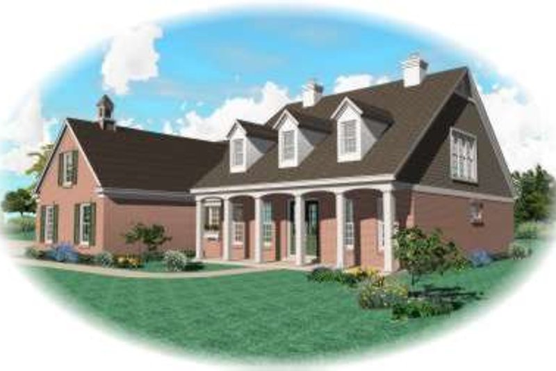 Southern Style House Plan - 3 Beds 2.5 Baths 3000 Sq/Ft Plan #81-1180