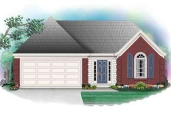 Exterior - Front Elevation for Ranch House Plan #81-700 - 3 bed, 2 bath