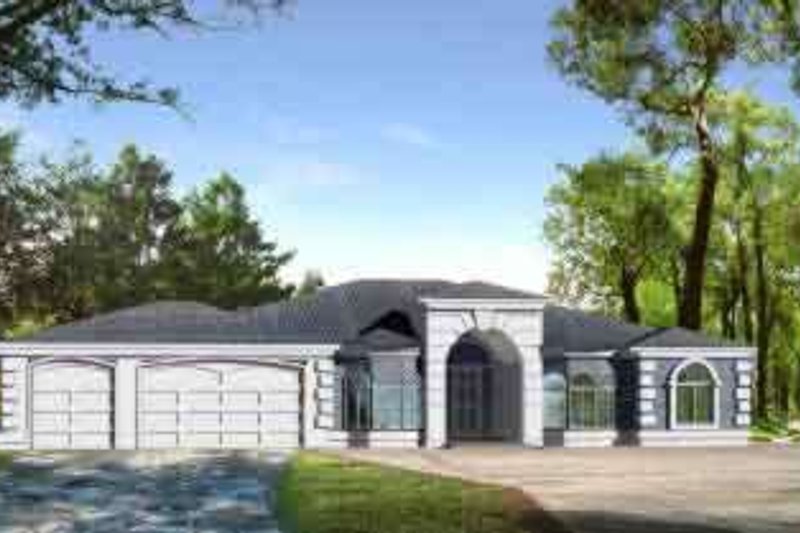 House Plan Design - Adobe / Southwestern Exterior - Front Elevation Plan #1-1188