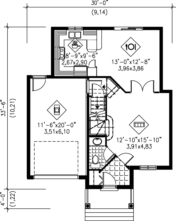Traditional Floor Plan - Main Floor Plan #25-235