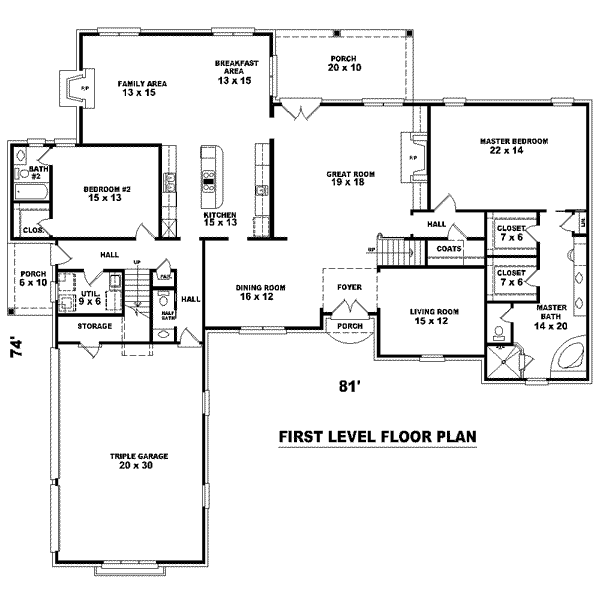 European Floor Plan - Main Floor Plan #81-1623