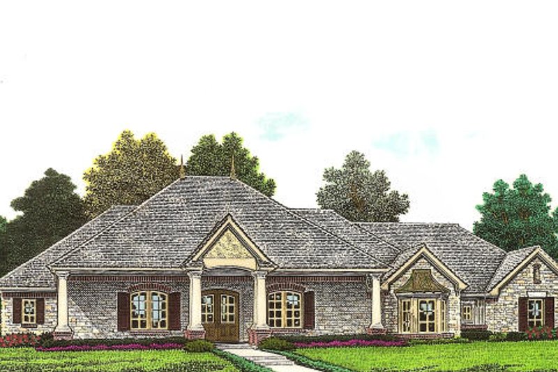 Dream House Plan - Traditional Exterior - Front Elevation Plan #310-960
