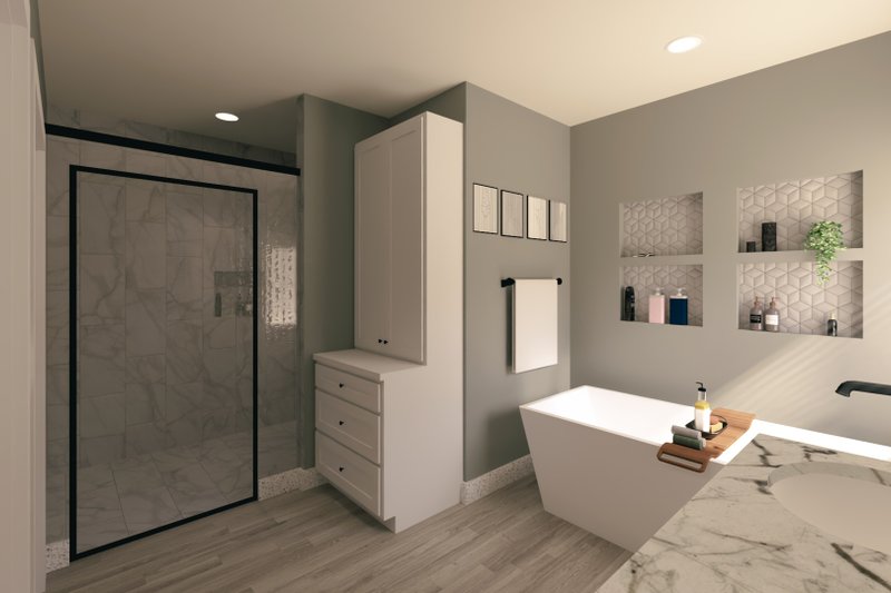 House Plan Design - Interior - Master Bathroom for Traditional House Plan #44-253 - 4 bed, 3 bath