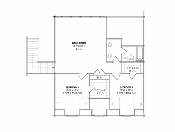 Dream House Plan - Floor Plan - Upper Floor for Farmhouse House Plan #1096-207 - 4 bed, 3.5 bath