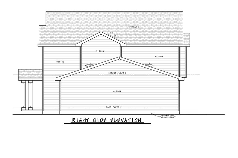 Dream House Plan - Exterior - Other Elevation 1 for Traditional House Plan #20-2526 - 4 bed, 2.5 bath