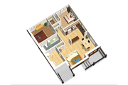 European Style House Plan - 6 Beds 3 Baths 3369 Sq/Ft Plan #25-4355 