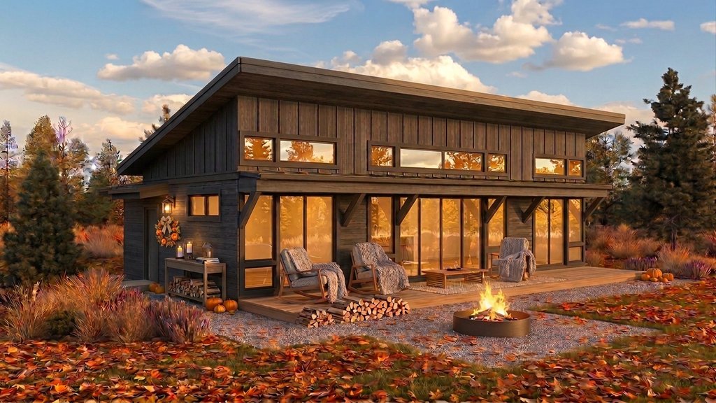 Exterior - Front Elevation 2 for Modern House Plan #895-135 - 2 bed, 2 bath
