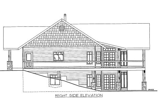 Exterior - Other Elevation for Cabin House Plan #117-763 - 3 bed, 3 bath