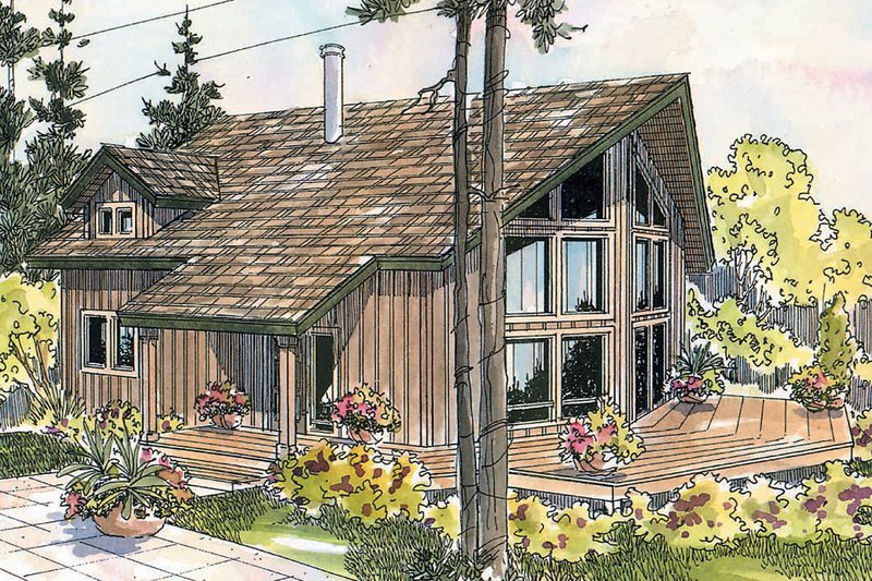 Home Plan - Cabin Exterior - Front Elevation Plan #124-510