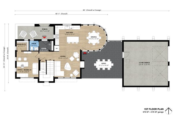 Traditional Floor Plan - Main Floor Plan #933-2