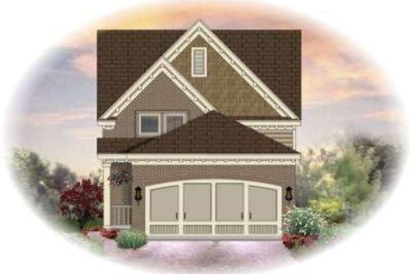 Exterior - Front Elevation 2 for Traditional House Plan #81-1380 - 3 bed, 2.5 bath