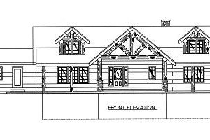 Exterior - Other Elevation for Log House Plan #117-506 - 4 bed, 4 bath