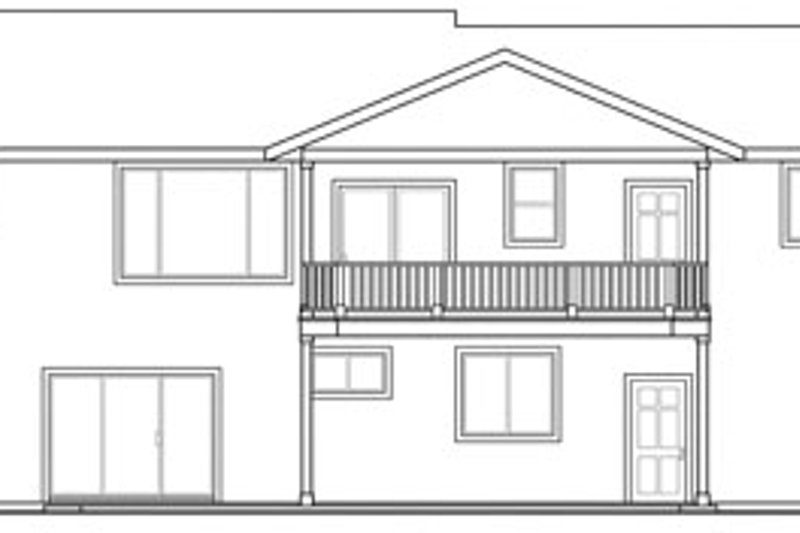 Home Plan - Exterior - Rear Elevation for Ranch House Plan #124-740 - 3 bed, 2.5 bath
