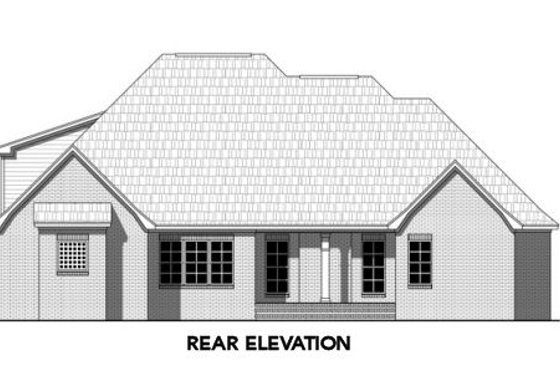 Exterior - Rear Elevation for Traditional House Plan #21-316 - 4 bed, 2 bath