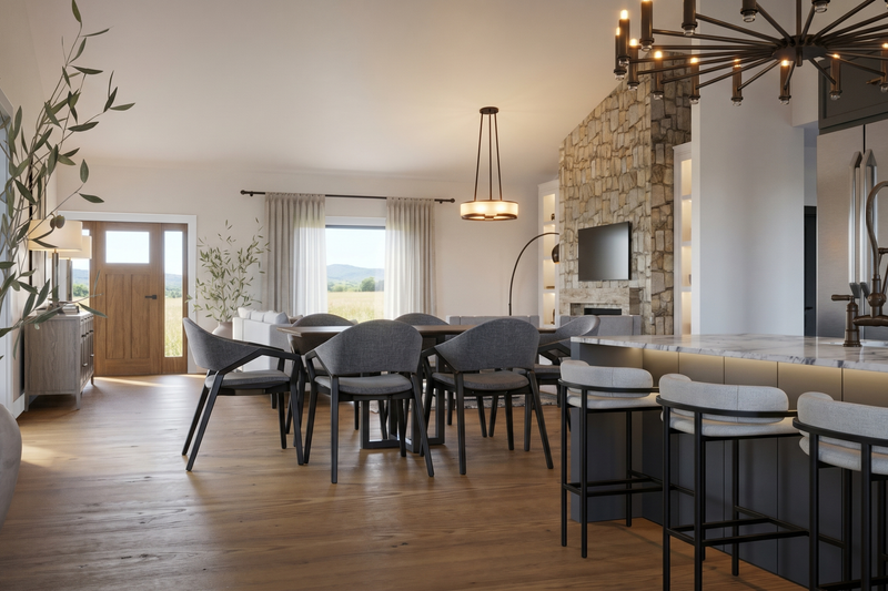 Architectural House Design - Interior - Entry for Barndominium House Plan #1064-482 - 3 bed, 2.5 bath