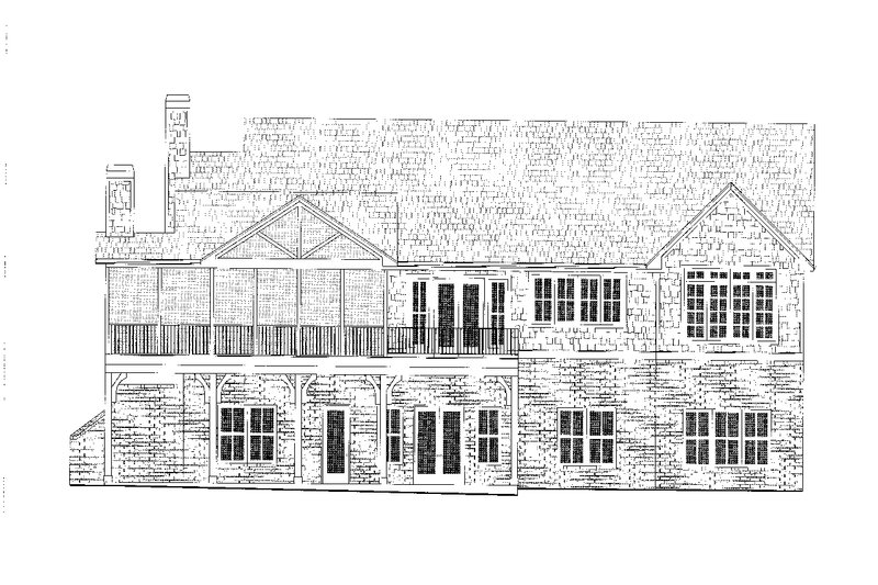 House Blueprint - Exterior - Rear Elevation 1 for Modern House Plan #437-108 - 4 bed, 4.5 bath