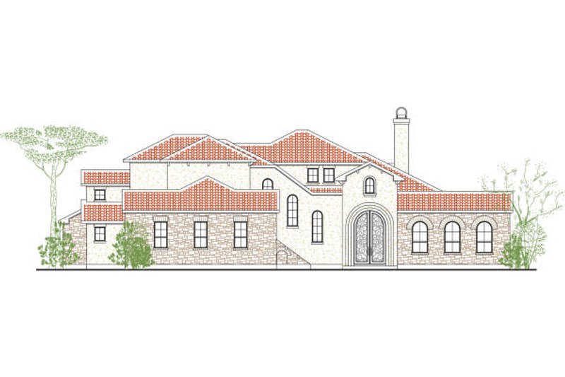 Dream House Plan - Exterior - Other Elevation for Mediterranean House Plan #80-197 - 5 bed, 4 bath