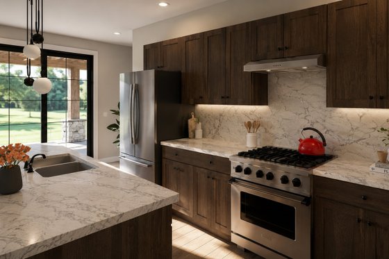 Interior - Kitchen 1 for Barndominium House Plan #1064-487 - 2 bed, 2 bath