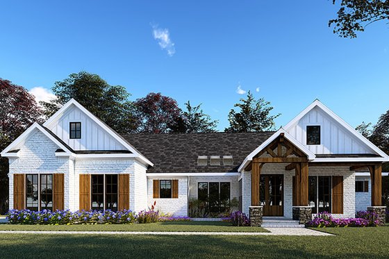 Exterior - Front Elevation 4 for Farmhouse House Plan #923-154 - 3 bed, 2.5 bath