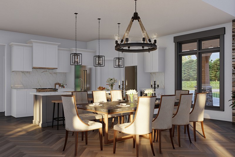 Dream House Plan - Interior - Dining Room 1 for Craftsman House Plan #17-2480 - 5 bed, 4 bath
