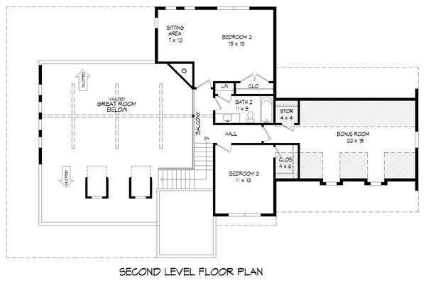 Country Floor Plan - Upper Floor Plan #932-258