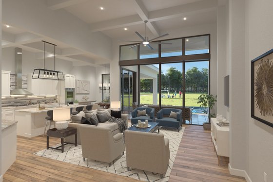 Interior - Family Room for Contemporary House Plan #930-539 - 3 bed, 3.5 bath