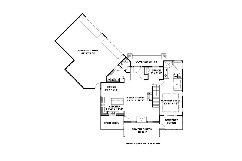 Dream House Plan - Floor Plan - Main Floor for Craftsman House Plan #117-1082 - 3 bed, 3.5 bath