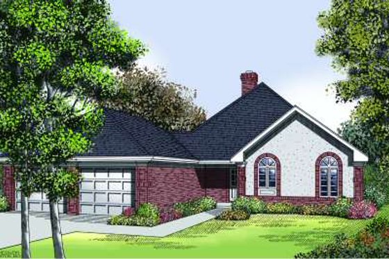 Exterior - Front Elevation for Traditional House Plan #45-306 - 2 bed, 2 bath