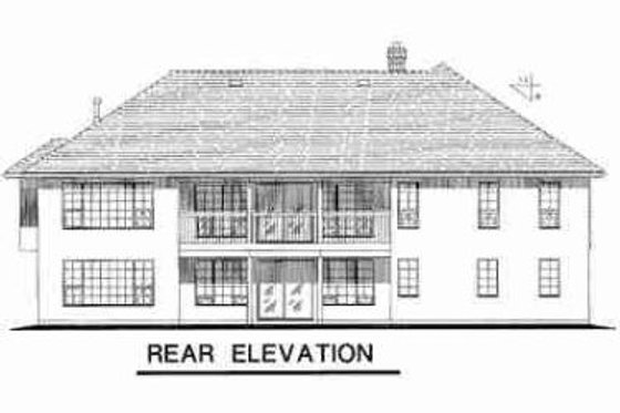 Exterior - Rear Elevation for Traditional House Plan #18-8960 - 4 bed, 2.5 bath