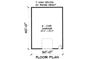 Floor Plan - Main Floor for Traditional House Plan #75-198, 0 bath