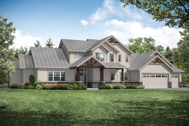 Home Plan - Craftsman Exterior - Front Elevation Plan #124-1229