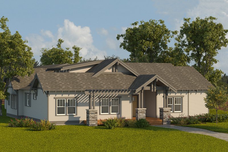 Home Plan - Craftsman Exterior - Front Elevation Plan #895-9