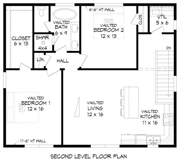 Contemporary Floor Plan - Upper Floor Plan #932-763