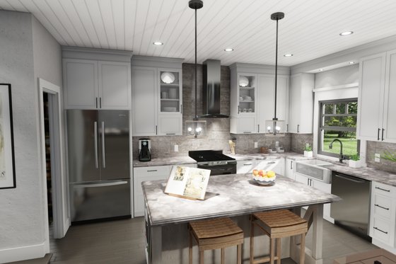 Interior - Kitchen for Cottage House Plan #120-273 - 3 bed, 2 bath