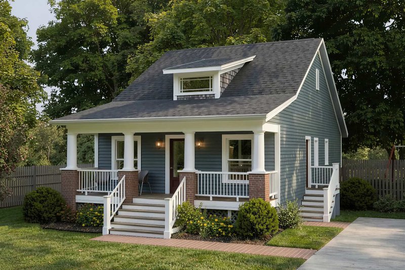 Dream House Plan - Exterior - Front Elevation 2 for Bungalow House Plan #79-128 - 3 bed, 2 bath
