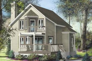 Cottage Exterior - Front Elevation Plan #25-4198