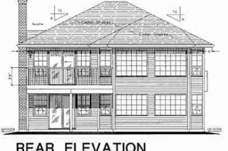 House Plan Design - Exterior - Rear Elevation for Traditional House Plan #18-9035 - 2 bed, 1 bath