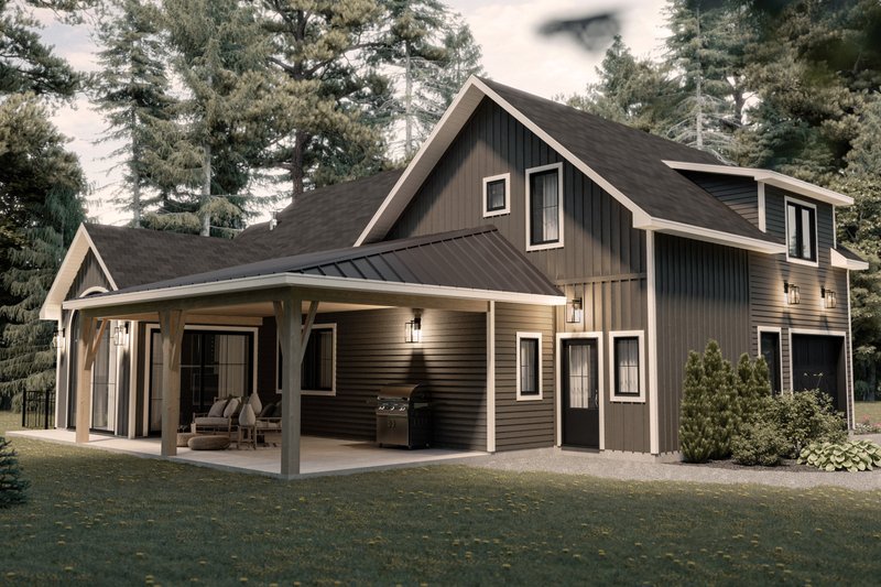 Architectural House Design - Exterior - Rear Elevation 1 for European House Plan #23-2777 - 3 bed, 2.5 bath