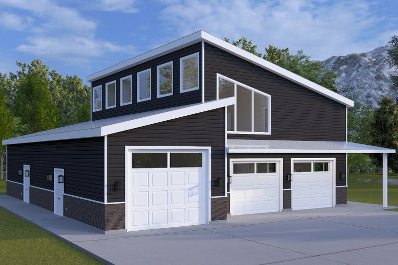 Home Plan - Exterior - Front Elevation 4 for Modern House Plan #1060-502 - 3 bed, 3.5 bath
