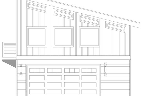 Exterior - Other Elevation 1 for Contemporary House Plan #932-403, 1 bath