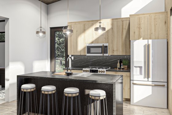 Interior - Kitchen for Modern House Plan #455-540 - 1 bed, 1 bath