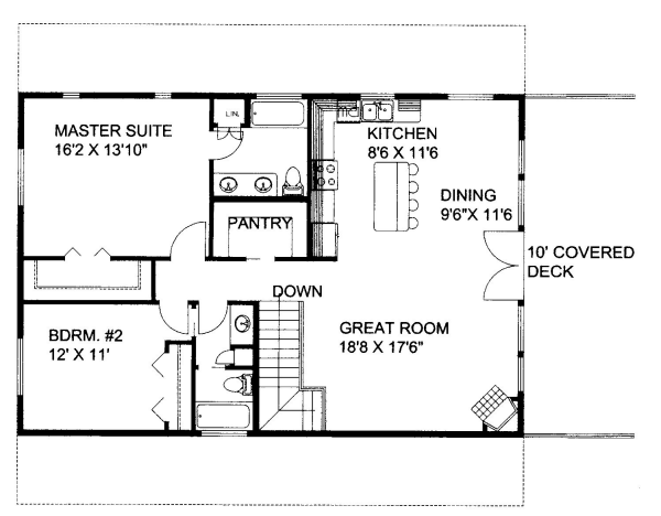 Traditional Floor Plan - Main Floor Plan #117-714